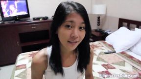 Petite Pinay finds smooth talking foreigner to fuck