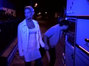 Husband watching wife gangbanged in restaurant and anal in Bus