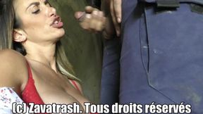 French Chick Blowing Dudes In Tunnel