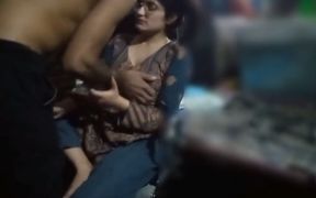 Pakistani Woman with Juicy Natural Tits Giving a Blowjob