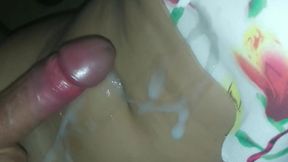 Husband Watching and Films His Wife Moaning Horny While His Friend Fuck with Condoms off