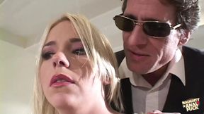 Hubby makes his wife watch and masturbate as the brunette has an incredible anal threesome