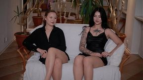 �Porn Casting With Two Step-Sisters � Sibling Audition Action�