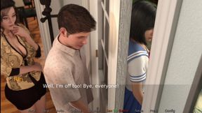 Stepsister Catches Stepson Fucking Hot MILF Stepmom in Bedroom