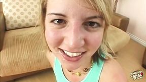 Blonde Bitch Kacey Loves Being Anal Slammed While Dirty Talking and Playing with Her Cunt