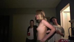 Blonde teen girl goes wild in group sex with orgy and anal&#x1F44C; &mdash;  actress unknown but hot